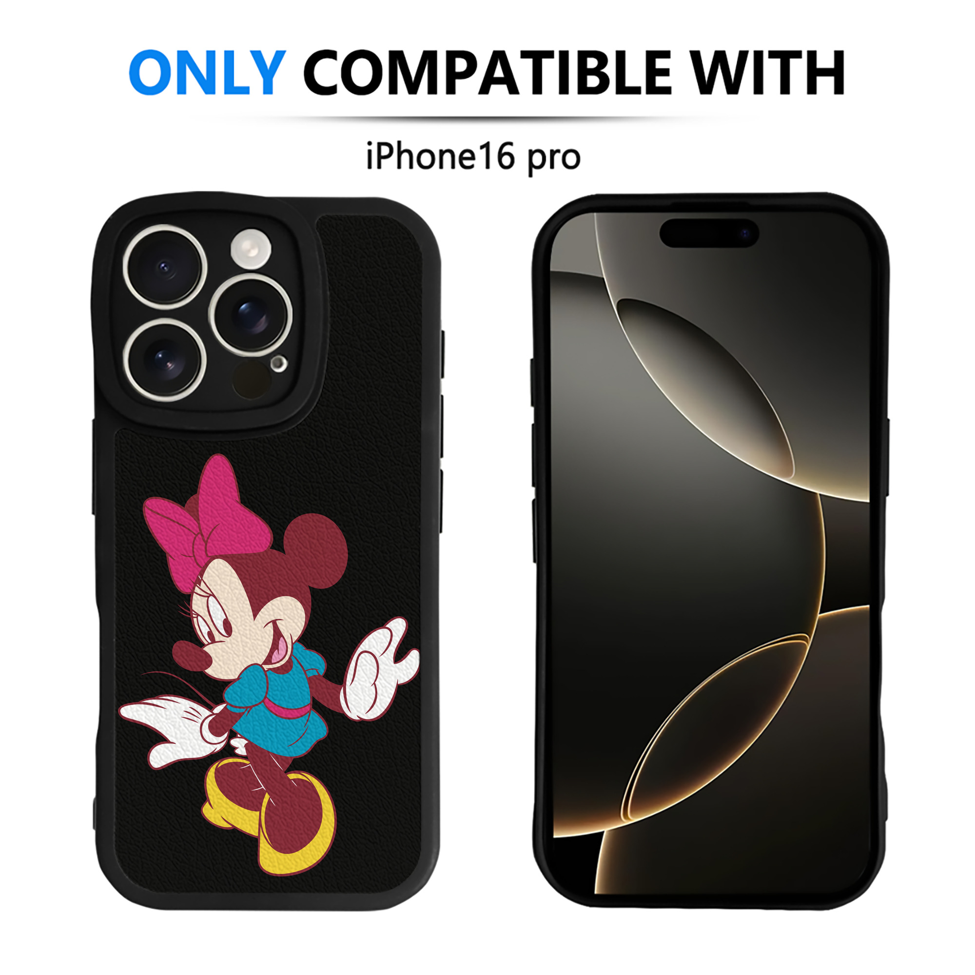 （画像用） ミッキーマウス Mickey Mouse 【iPhone 16シリーズ対応】シリコンスマホケース（レザー調） 材質：シリコン